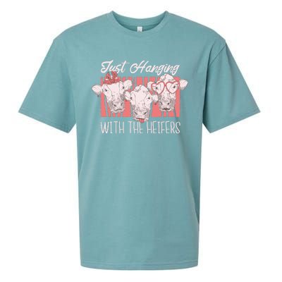 Just Hanging With The Heifers Sueded Cloud Jersey T-Shirt