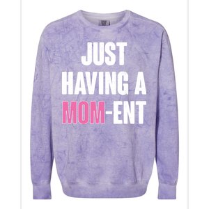 Just Having A Mom-ent Colorblast Crewneck Sweatshirt