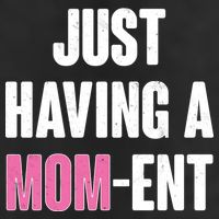 Just Having A Mom-ent 7 Panel Mesh Trucker Snapback Hat