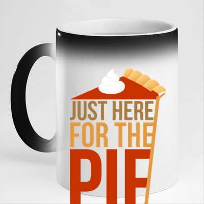 Just Here For The Pie 11oz Black Color Changing Mug