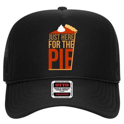 Just Here For The Pie High Crown Mesh Back Trucker Hat