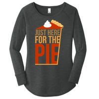 Just Here For The Pie Women's Perfect Tri Tunic Long Sleeve Shirt