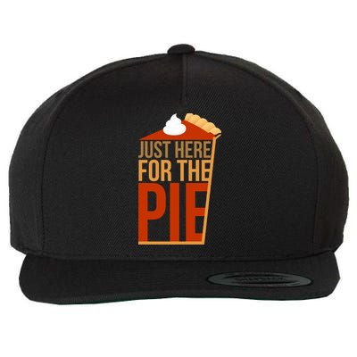 Just Here For The Pie Wool Snapback Cap