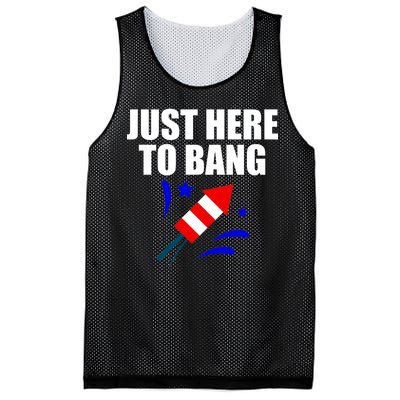 Just Here To Bang 4th Of  July Mesh Reversible Basketball Jersey Tank