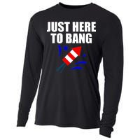 Just Here To Bang 4th Of  July Cooling Performance Long Sleeve Crew