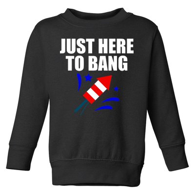 Just Here To Bang 4th Of  July Toddler Sweatshirt