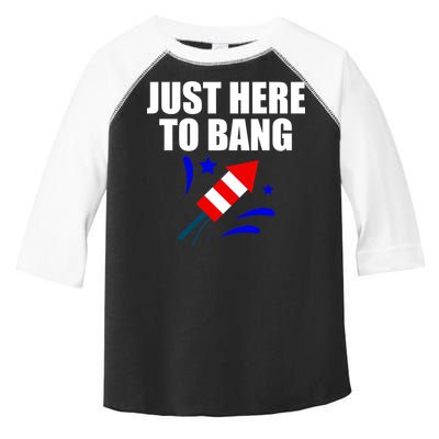 Just Here To Bang 4th Of  July Toddler Fine Jersey T-Shirt