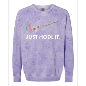 Just HODL It Moon Chart Crypto Currency Colorblast Crewneck Sweatshirt