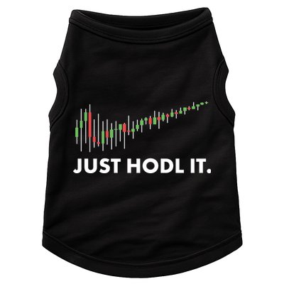 Just HODL It Moon Chart Crypto Currency Doggie Tank