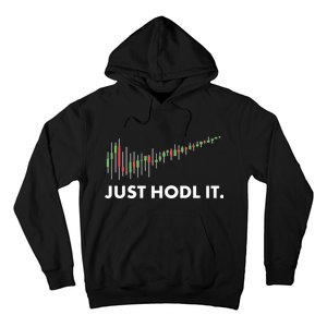 Just HODL It Moon Chart Crypto Currency Hoodie