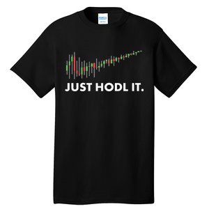 Just HODL It Moon Chart Crypto Currency Tall T-Shirt