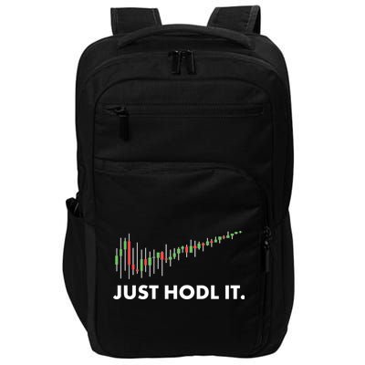 Just HODL It Moon Chart Crypto Currency Impact Tech Backpack