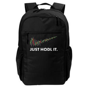 Just HODL It Moon Chart Crypto Currency Daily Commute Backpack