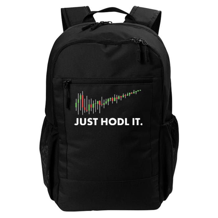 Just HODL It Moon Chart Crypto Currency Daily Commute Backpack