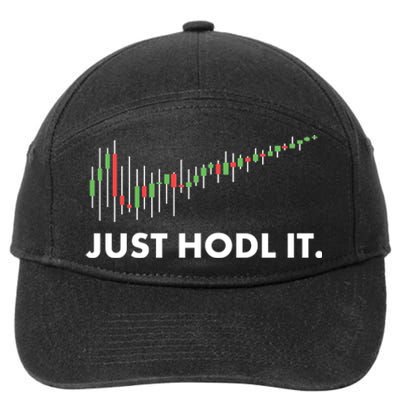 Just HODL It Moon Chart Crypto Currency 7-Panel Snapback Hat