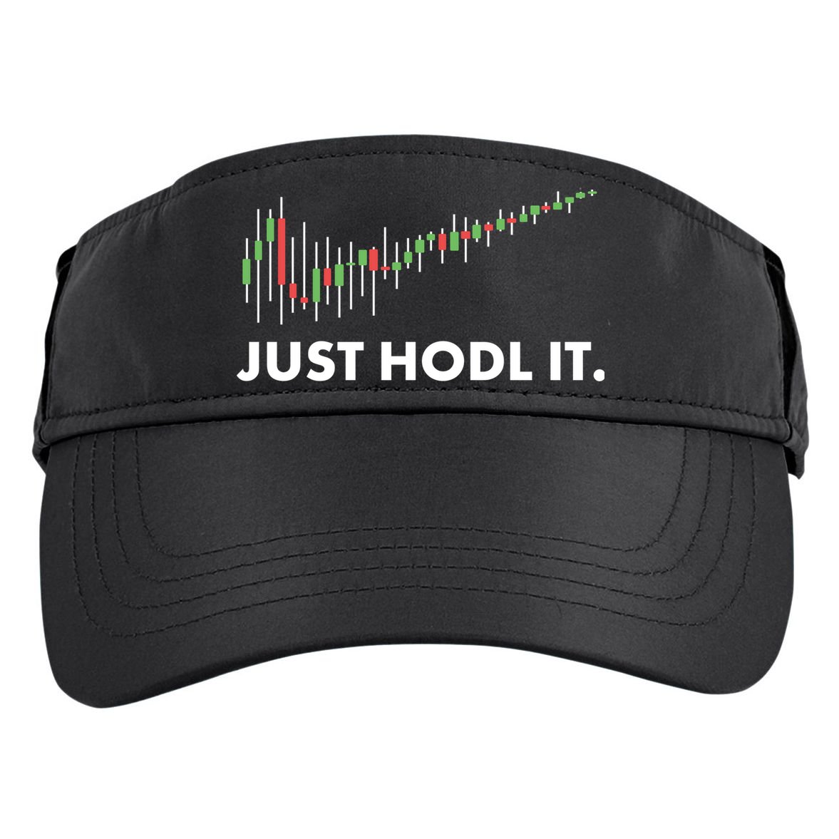 Just HODL It Moon Chart Crypto Currency Adult Drive Performance Visor