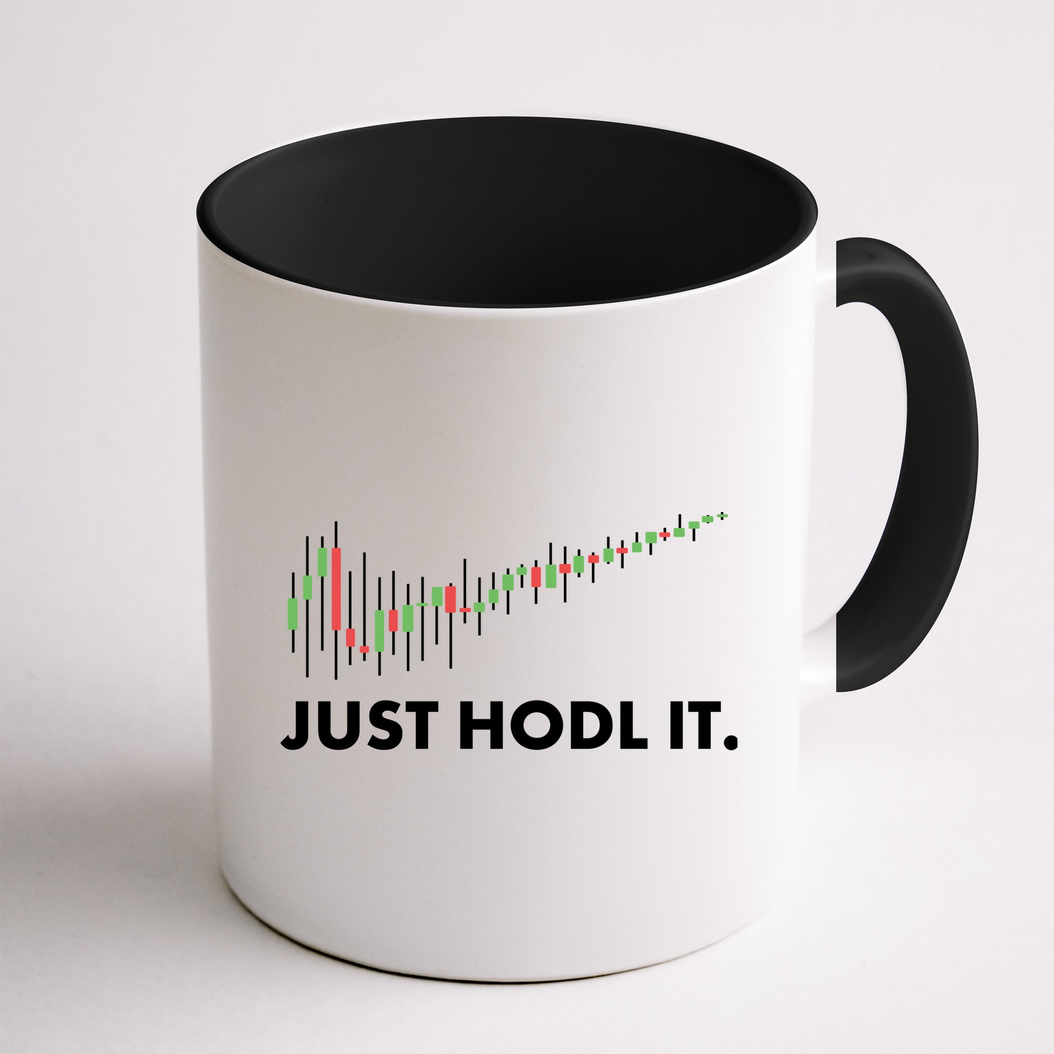 Just HODL It Moon Chart Crypto Currency Mug