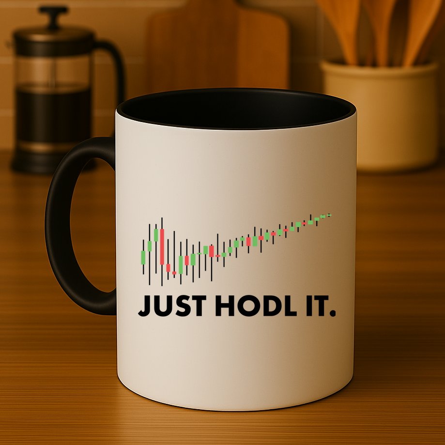 Just HODL It Moon Chart Crypto Currency Mug