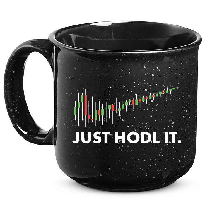 Just HODL It Moon Chart Crypto Currency 15oz Campfire Ceramic Mug