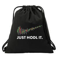 Just HODL It Moon Chart Crypto Currency Drawstring Bag