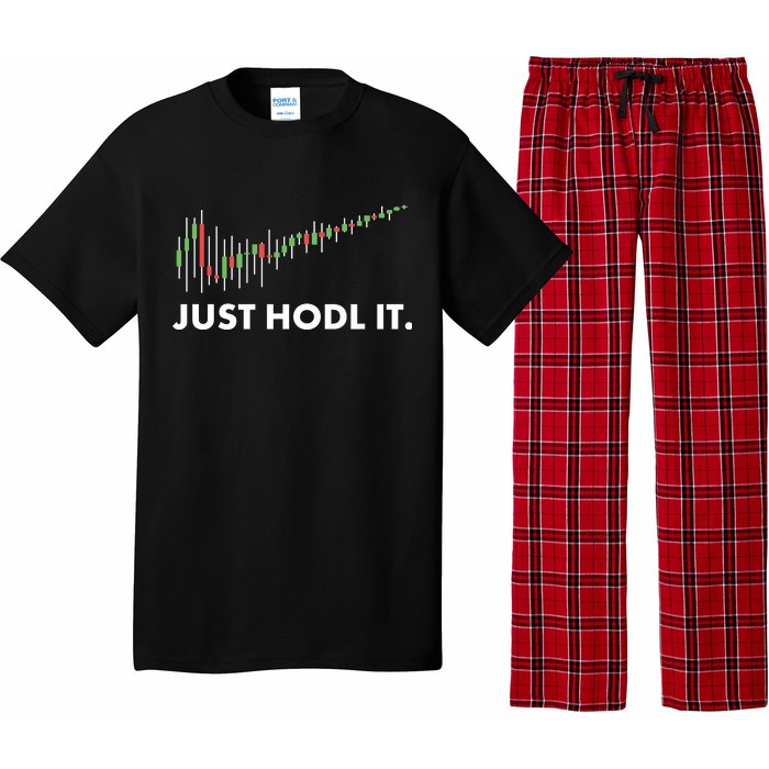 Just HODL It Moon Chart Crypto Currency Pajama Set