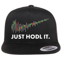 Just HODL It Moon Chart Crypto Currency Flat Bill Trucker Hat