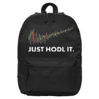 Just HODL It Moon Chart Crypto Currency 16 in Basic Backpack