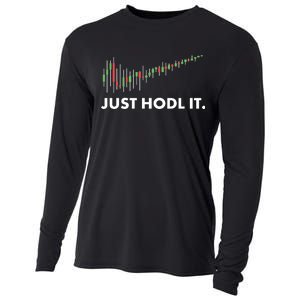 Just HODL It Moon Chart Crypto Currency Cooling Performance Long Sleeve Crew