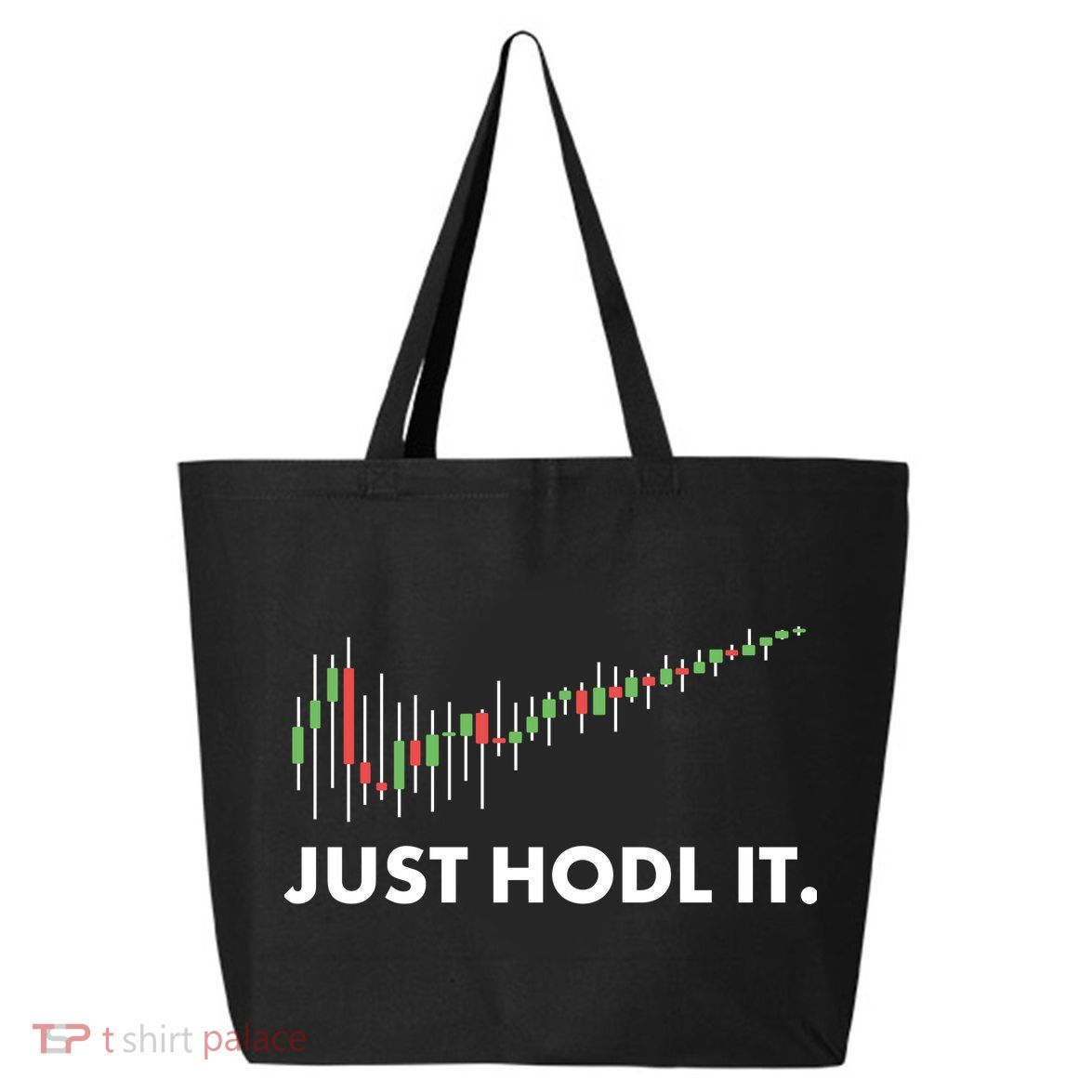 Just HODL It Moon Chart Crypto Currency 25L Jumbo Tote