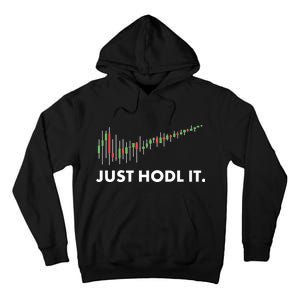 Just HODL It Moon Chart Crypto Currency Tall Hoodie