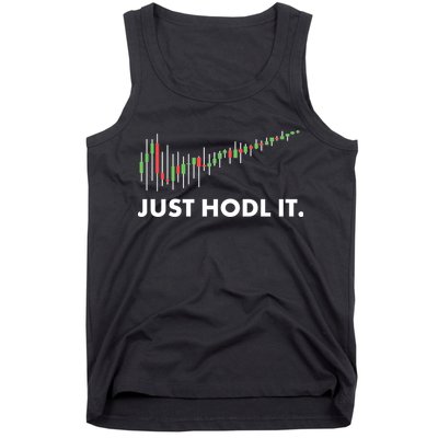Just HODL It Moon Chart Crypto Currency Tank Top