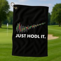Just HODL It Moon Chart Crypto Currency Golf Towel