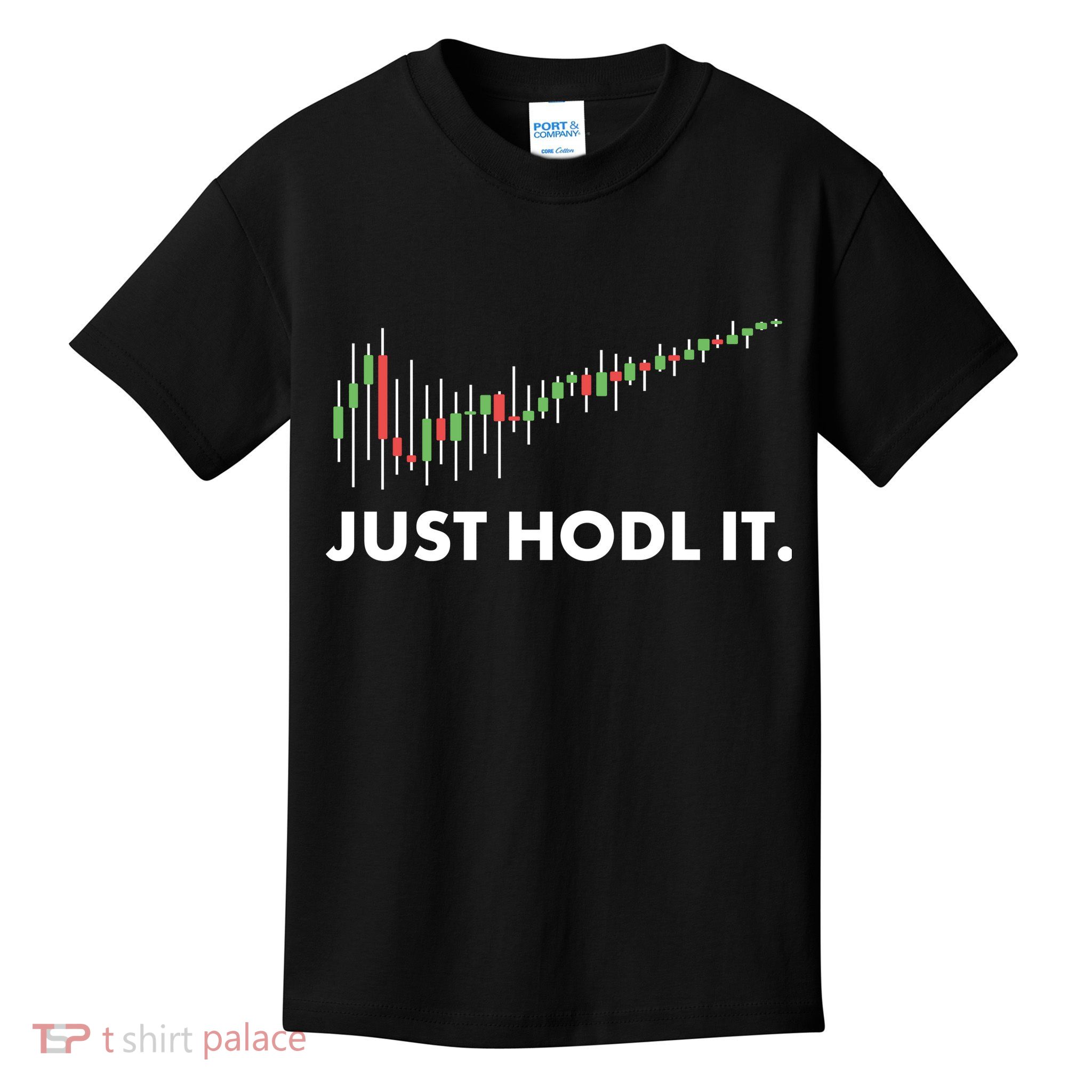 Just HODL It Moon Chart Crypto Currency Kids T-Shirt