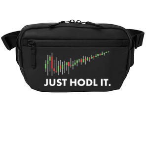 Just HODL It Moon Chart Crypto Currency Crossbody Pack