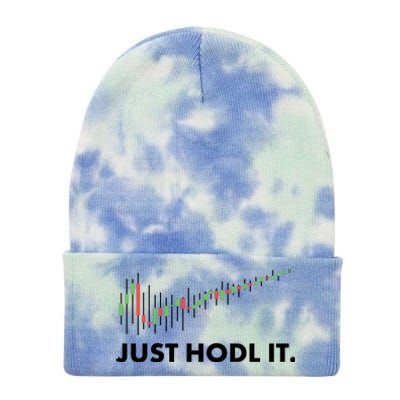 Just HODL It Moon Chart Crypto Currency Tie Dye 12in Knit Beanie