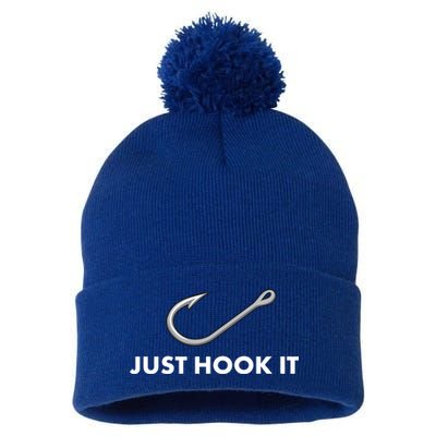 Just Hook It Pom Pom 12in Knit Beanie