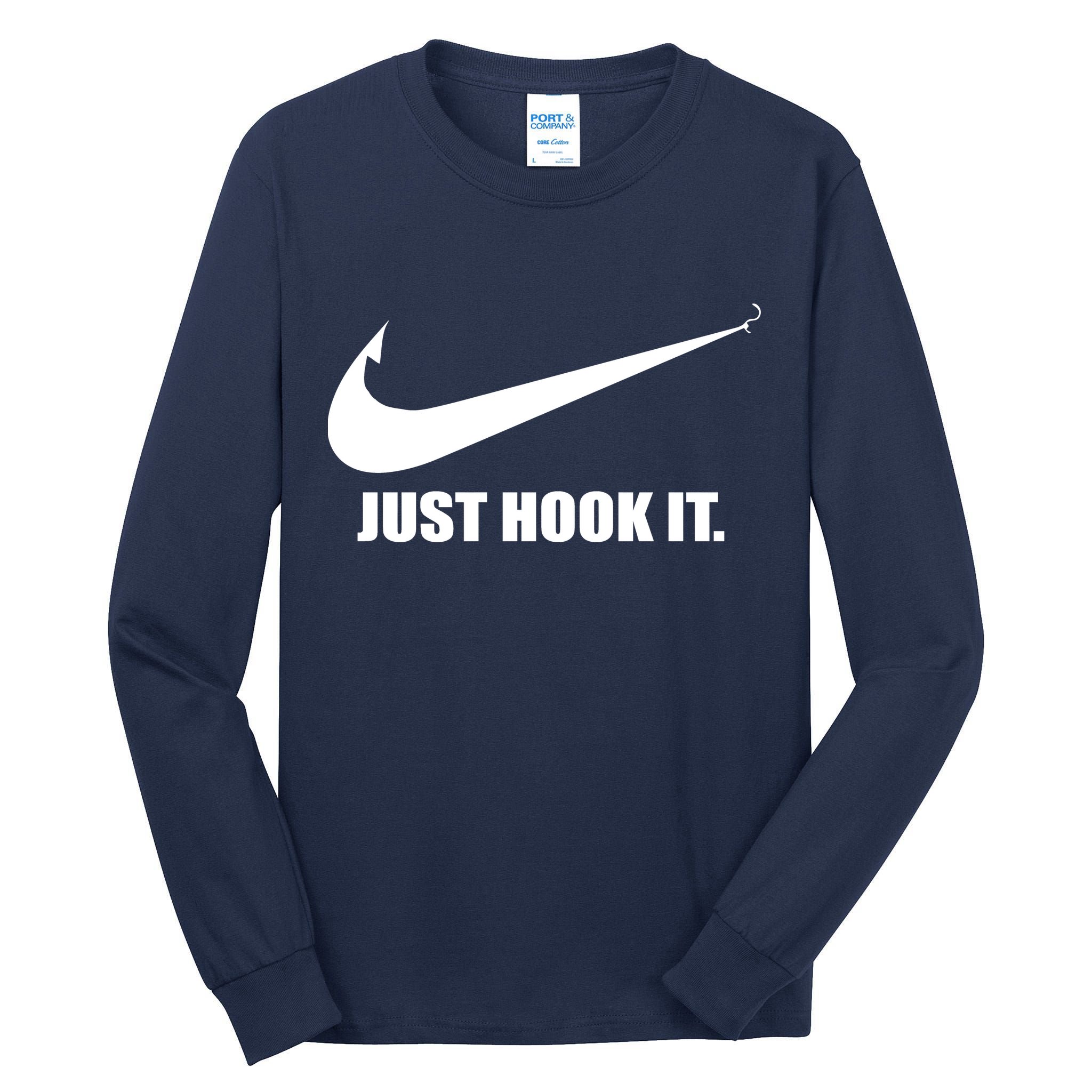 Just Hook It Funny Fishing Tall Long Sleeve T-Shirt