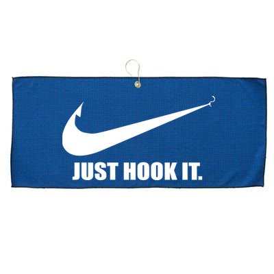 Just Hook It Funny Fishing Large Microfiber Waffle Golf Towel