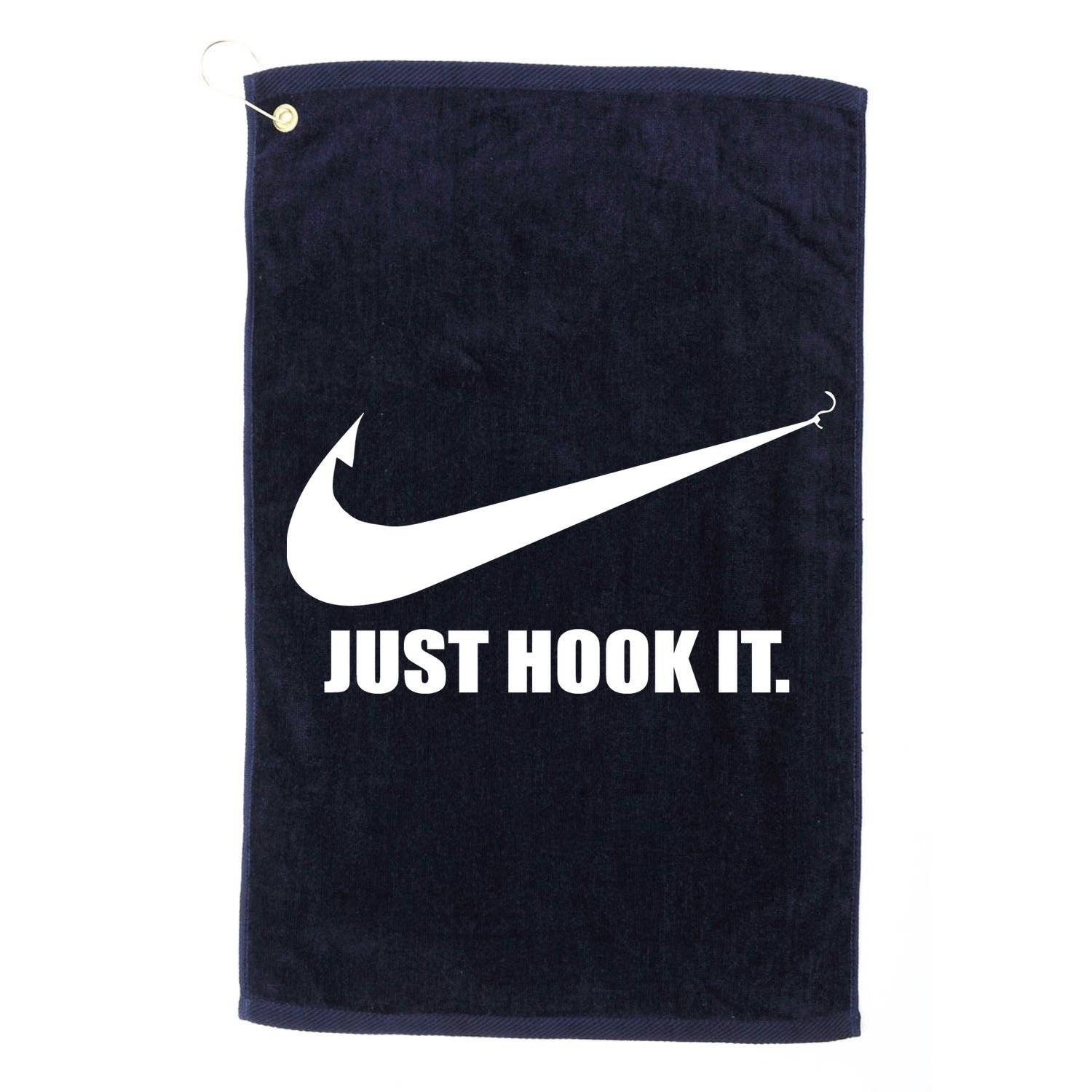 Just Hook It Funny Fishing Golf Towel
