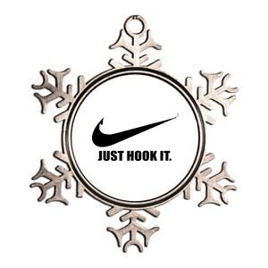 Just Hook It Funny Fishing Metallic Star Ornament