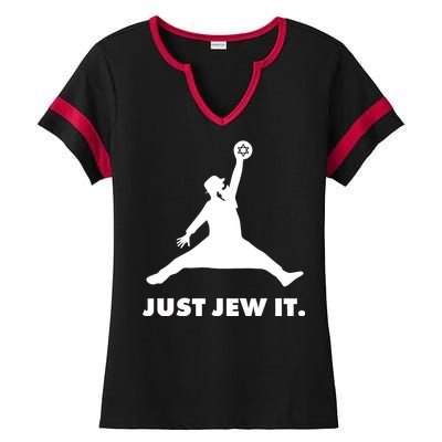 Just Jew It Ladies Halftime Notch Neck Tee