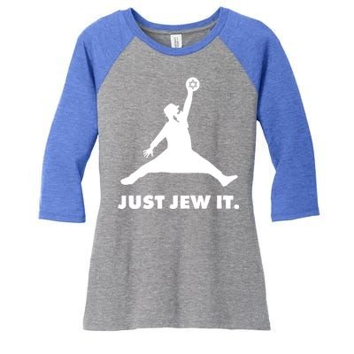 Just Jew It Women's Tri-Blend 3/4-Sleeve Raglan Shirt