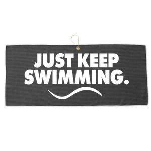 Just Keep Swimming Large Microfiber Waffle Golf Towel