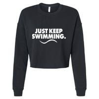 Just Keep Swimming Cropped Pullover Crew