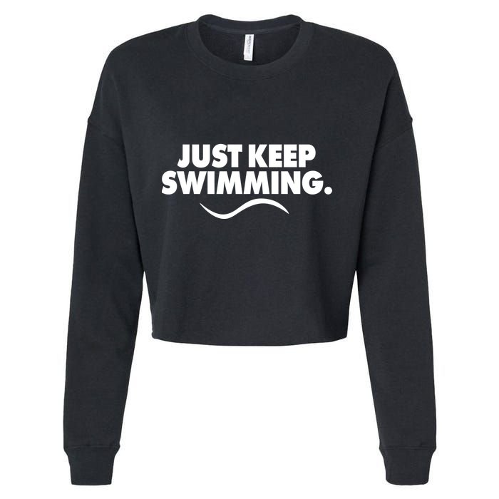 Just Keep Swimming Cropped Pullover Crew