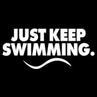 Just Keep Swimming Cropped Pullover Crew
