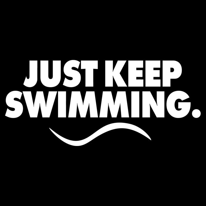 Just Keep Swimming Cropped Pullover Crew