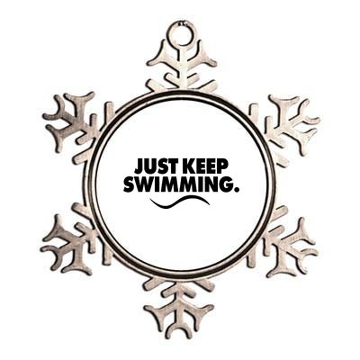 Just Keep Swimming Metallic Star Ornament