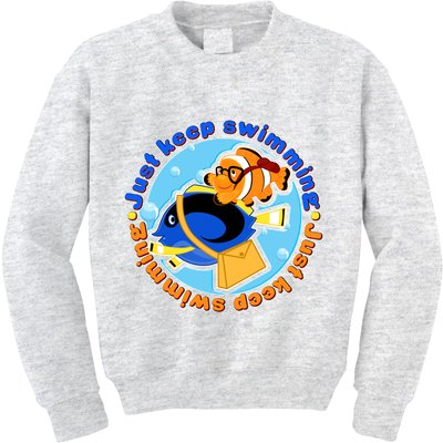 Just Keep Swimming Fish Kids Sweatshirt