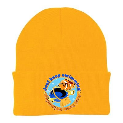 Just Keep Swimming Fish Knit Cap Winter Beanie